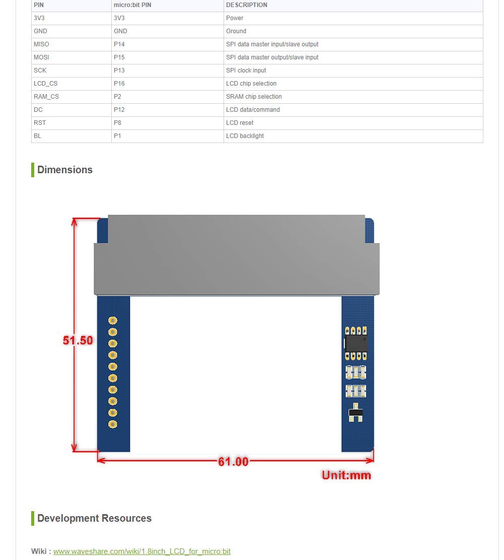 waveshare-1-8-zoll-farb-lcd-display-modul-f-r-micro-bit-160-128-65k-farben-spi image 5