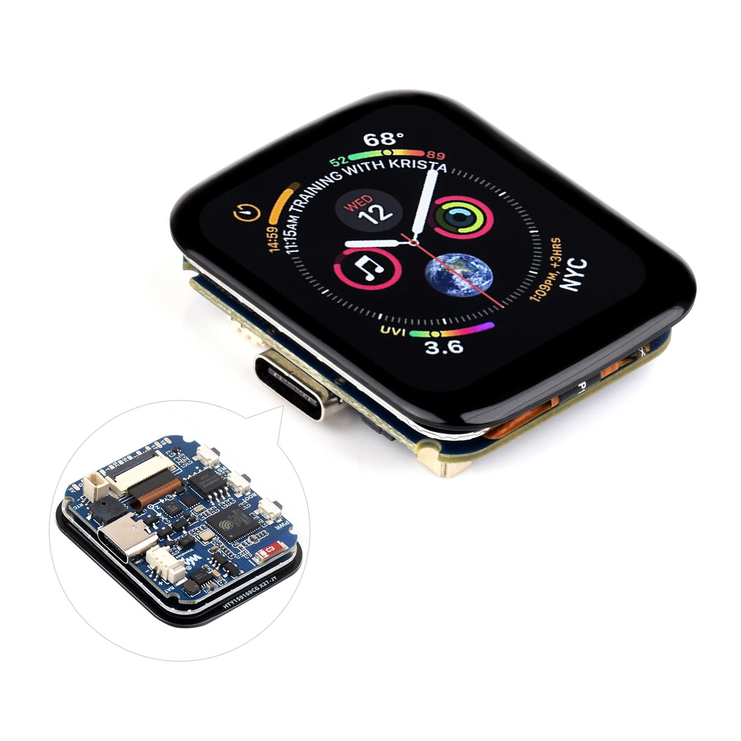 waveshare-rp2040-entwicklungsboard-1-69-zoll-touch-lcd-240x280-mit-rtc-und-buzze image 1