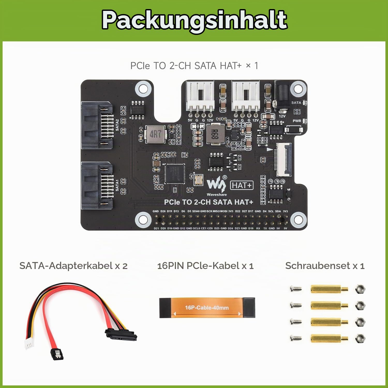 waveshare-pcie-zu-2-kanal-sata-adapter-f-r-raspberry-pi-5-hat-standard-treiberfr image 2