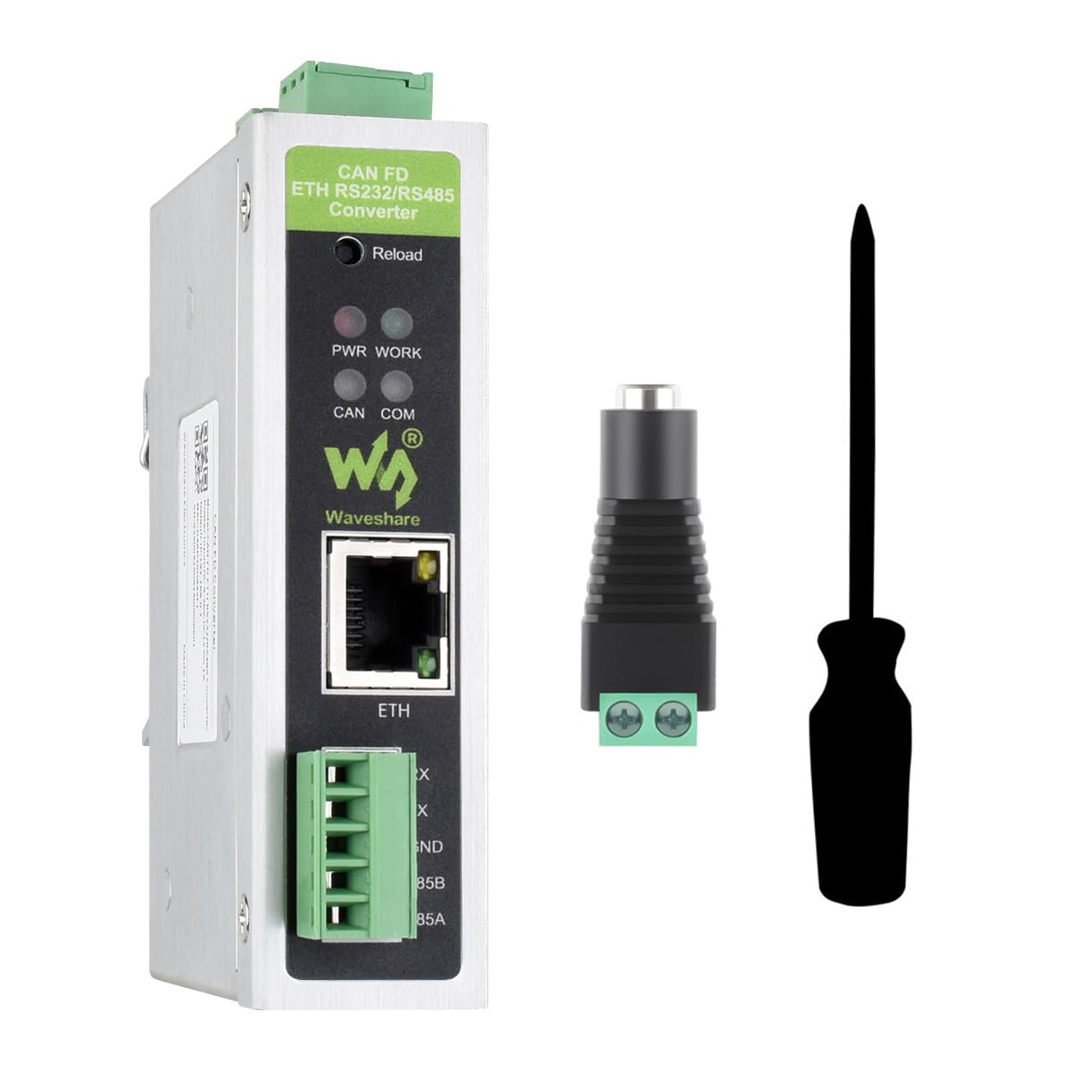 waveshare-can-fd-protokollkonverter-auf-eth-rs232-rs485-bidirektional image 1
