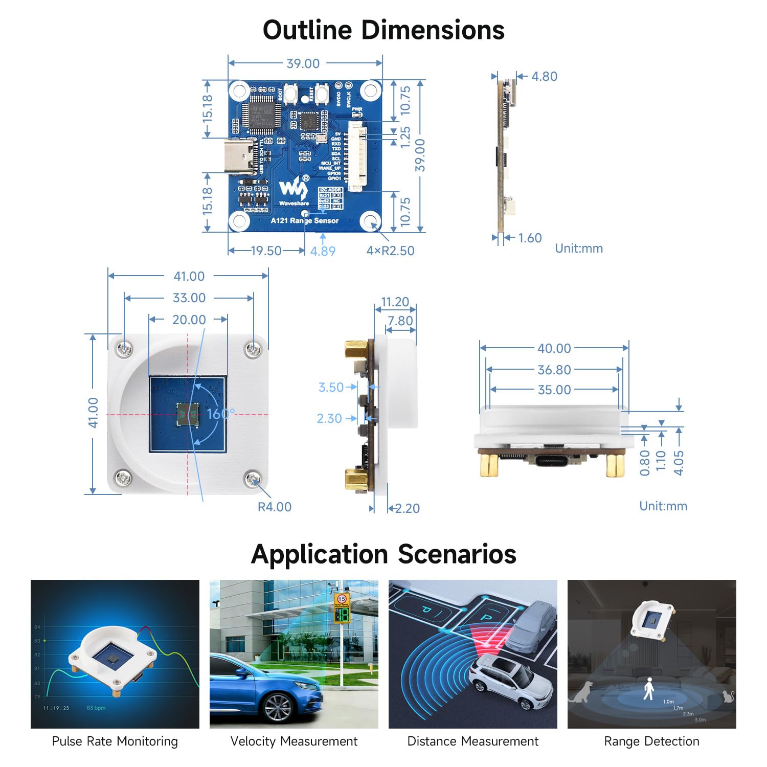 waveshare-a121-range-sensor-box-60ghz-mmwave-radar-modul-acconeer-pcr-mikro-bewe image 7