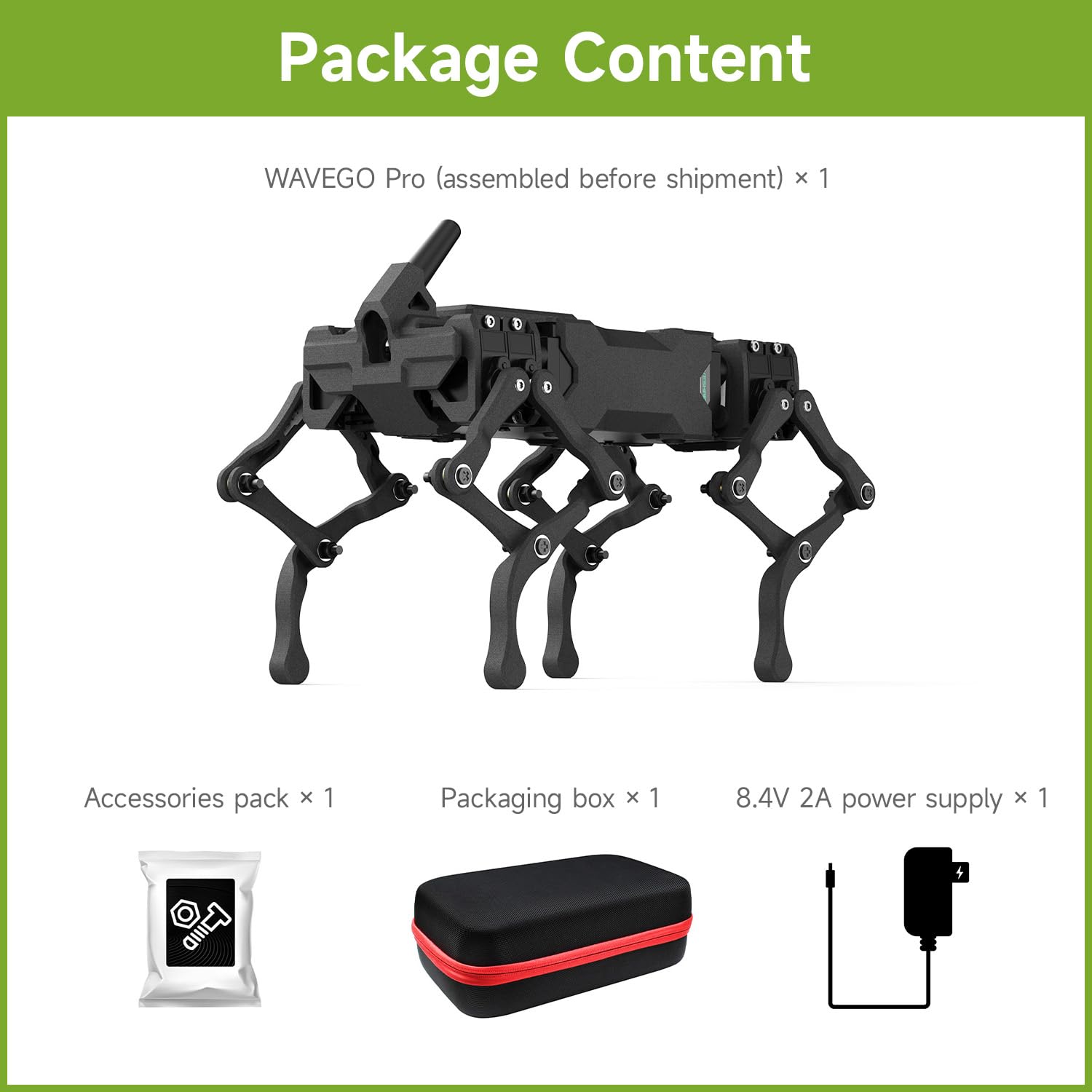 waveshare-wavego-pro-12-dof-bionischer-roboterhund-basisversion-f-r-esp32-und-ra image 2