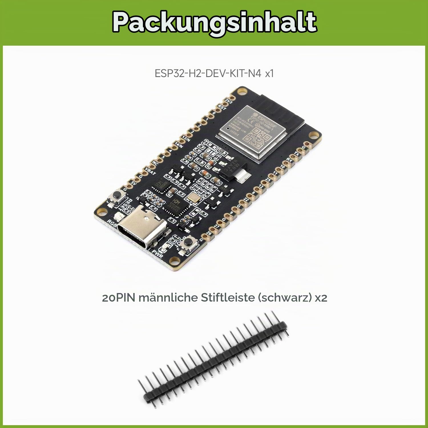 waveshare-esp32-h2-mikrocontroller-esp32-h2-mini-1-n4-mit-ble-zigbee-thread image 2