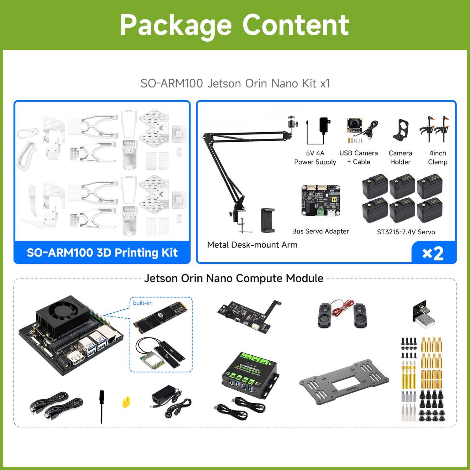 waveshare-so-arm100-open-source-6-achs-roboterarm-jetson-orin-nano-kit-mit-resin image 2