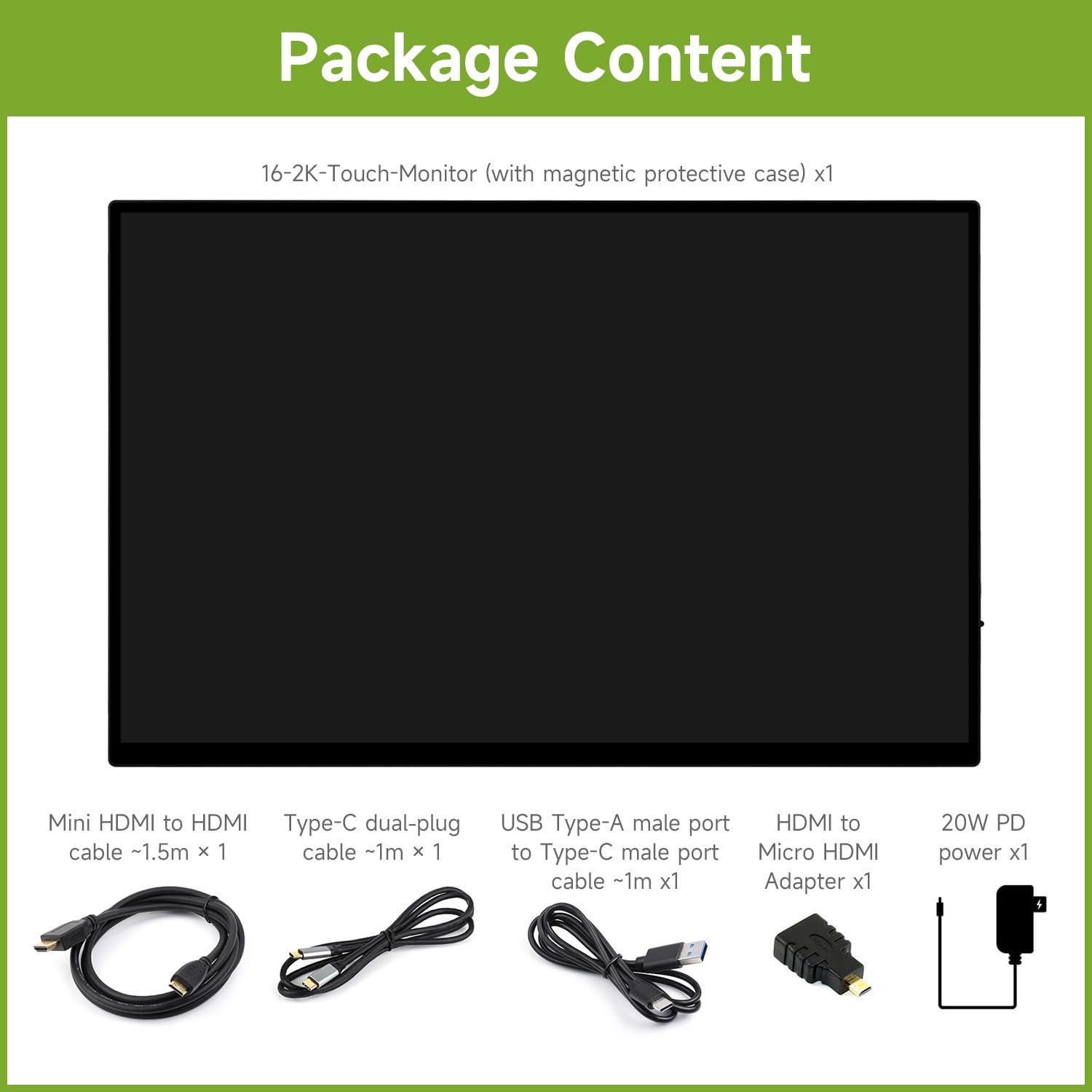 waveshare-luckfox-16-zoll-2k-mobiler-touch-monitor-2560x1600-165hz-ips-hdr-10-pu image 2