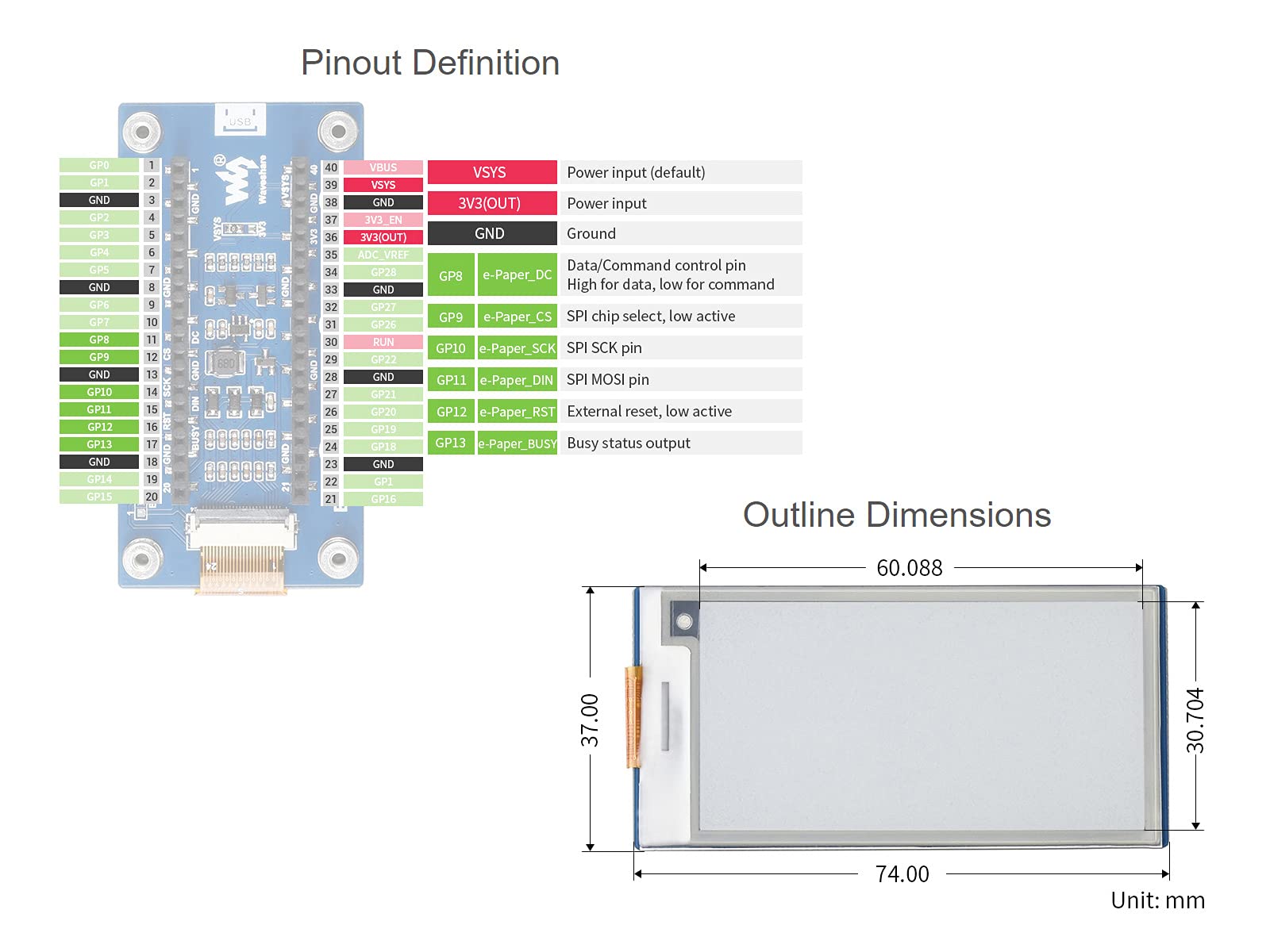 waveshare-2-66-zoll-e-paper-display-modul-296x152-pixel-schwarz-wei-f-r-raspberr image 7