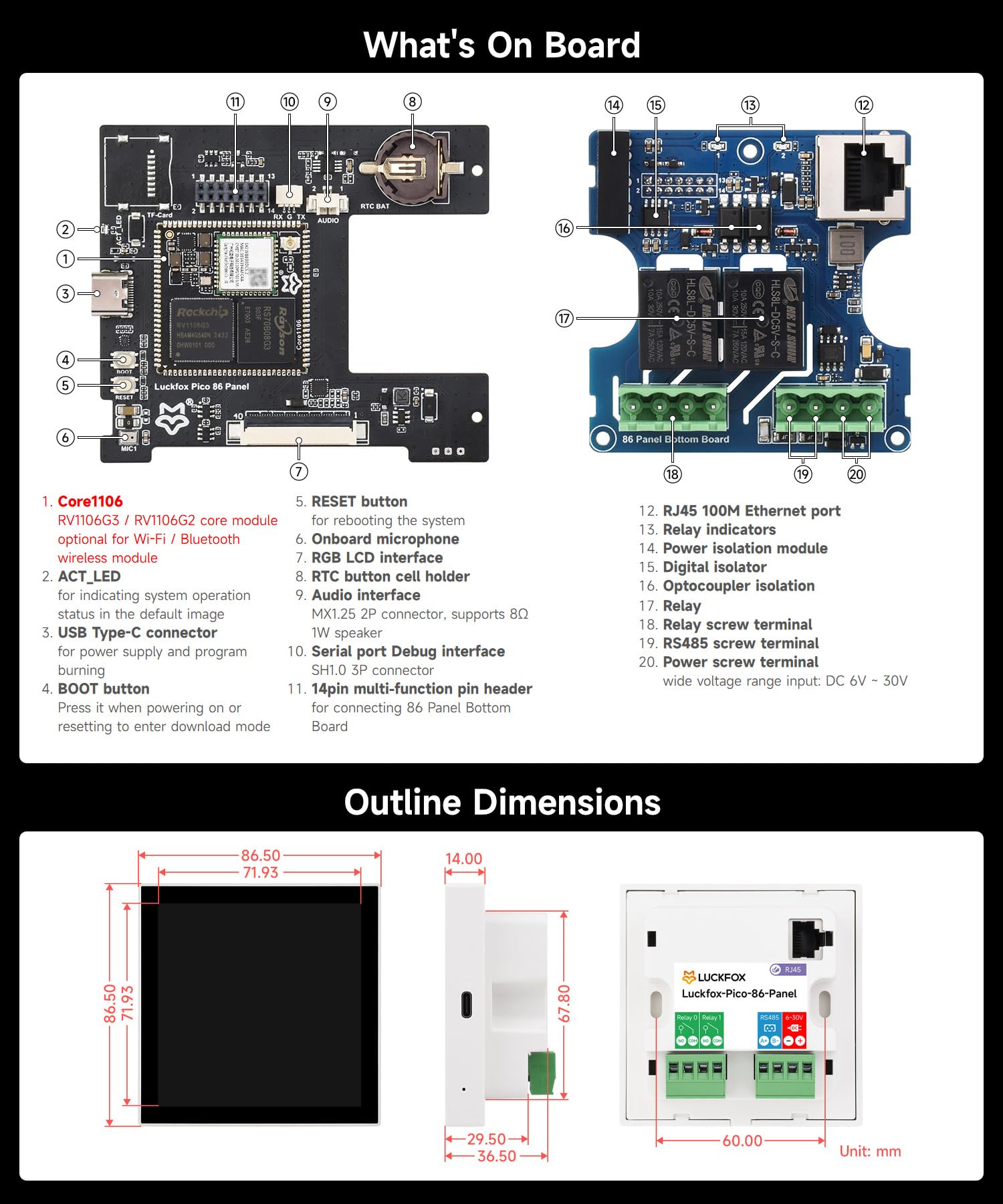 waveshare-luckfox-core1106-smart-86-box-entwicklungsboard-mit-4-zoll-touch-displ image 8