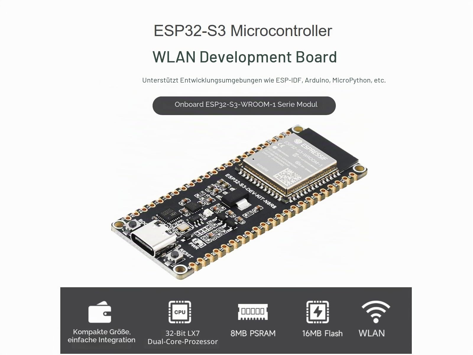 waveshare-esp32-s3-dev-kit-n16r8-wifi-entwicklungsboard-mit-esp32-s3-wroom-1-typ image 2