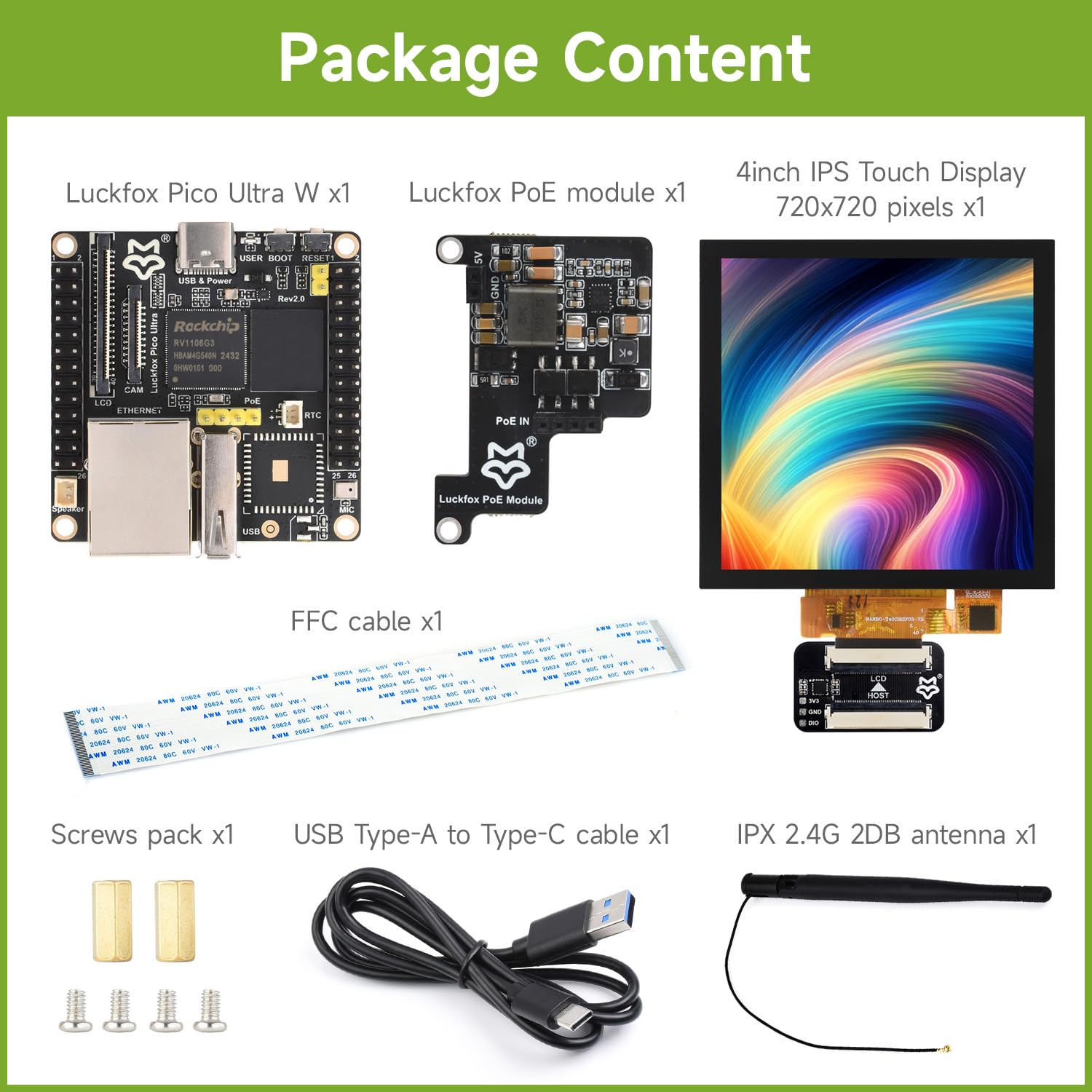 waveshare-luckfox-pico-ultra-rv1106-linux-entwicklungsboard-kit-d-4-zoll-720x720 image 2