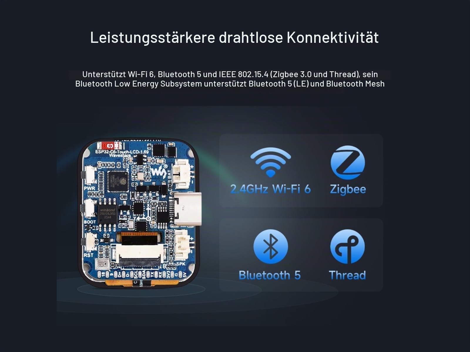 waveshare-esp32-c6-1-69-zoll-display-dev-board-240x280-wi-fi-6-zigbee-thread image 5