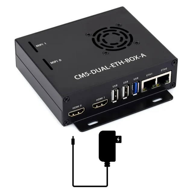 waveshare-dual-ethernet-base-board-mit-metallgeh-use-f-r-raspberry-pi-cm5-gigabi image 1