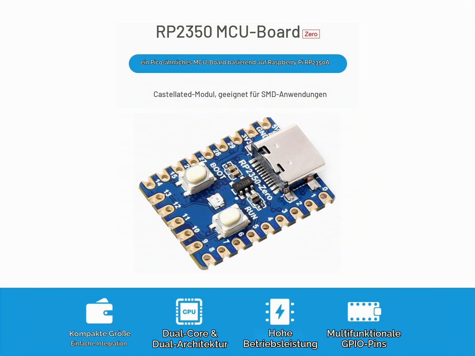 waveshare-rp2350-zero-mini-entwicklungsboard-rp2350a-4mb-typ-c image 2