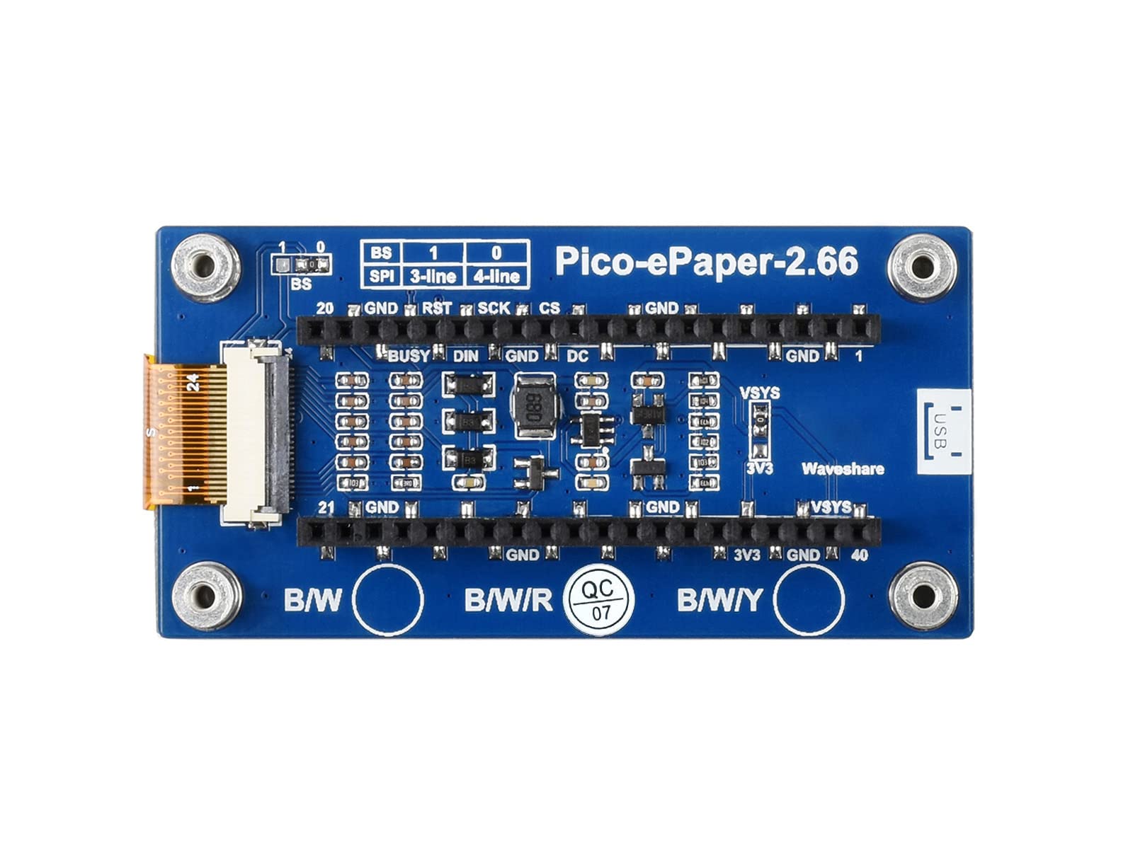 waveshare-2-66-zoll-e-paper-e-ink-display-modul-b-296x152-rot-schwarz-wei-f-r-ra image 2