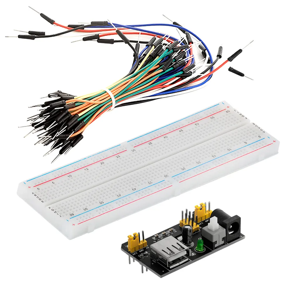 az-delivery-mb-102-breadboard-kit-mit-830-kontakten-netzteil-adapter-und-65-stec image 1