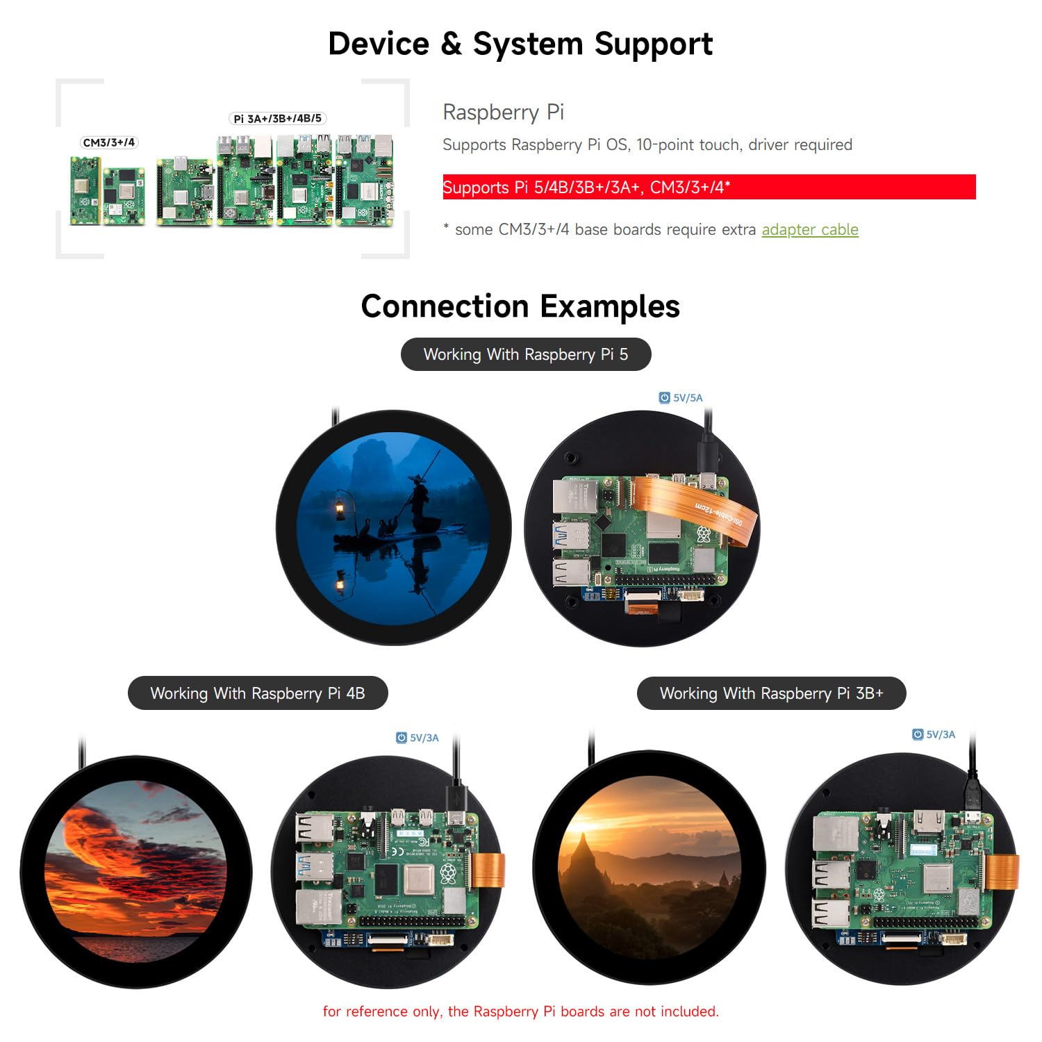 waveshare-3-4-zoll-dsi-round-touch-display-800x800-ips-10-punkt-f-r-raspberry-pi image 4