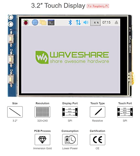 waveshare-3-2-zoll-tft-touch-lcd-a-display-320x240-f-r-raspberry-pi image 7