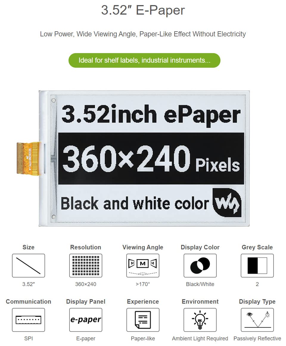 waveshare-3-52-zoll-e-paper-raw-display-360x240-schwarz-wei-spi-ohne-treiberboar image 3