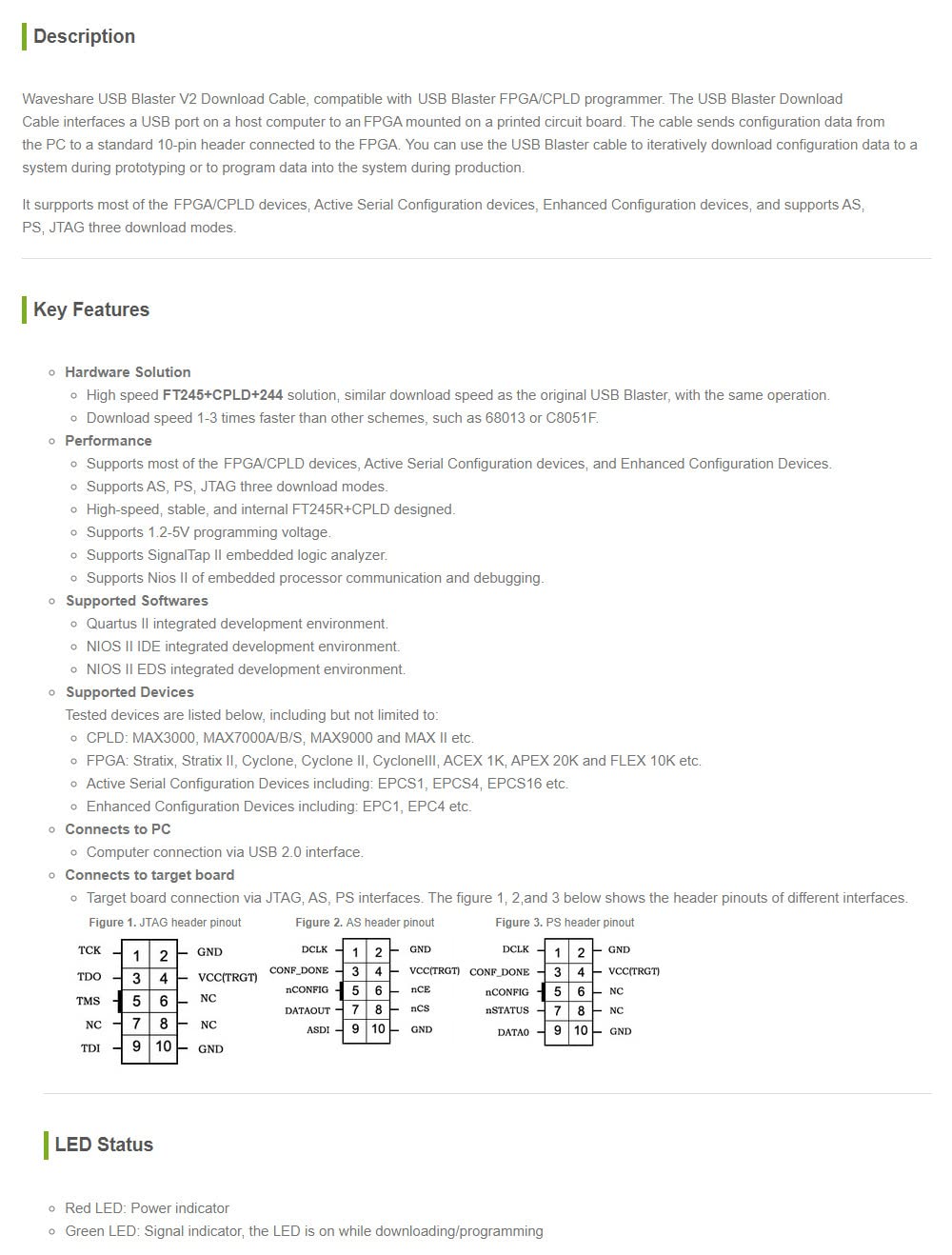 waveshare-usb-blaster-v2-download-kabel-ft245-cpld-fpga-cpld-programmer image 7