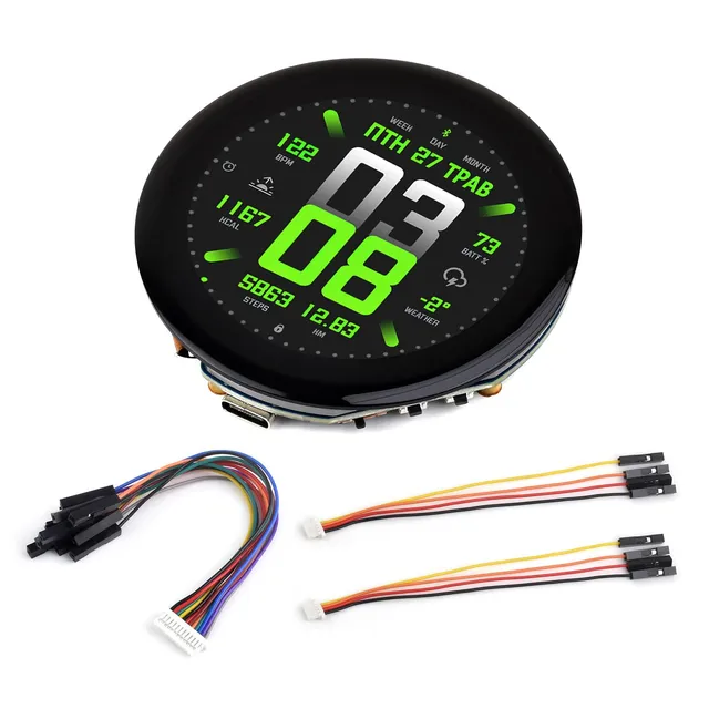 waveshare-rp2350-2-1-zoll-touch-round-display-board-480x480-ips-kapazitiv-2-5d image 1