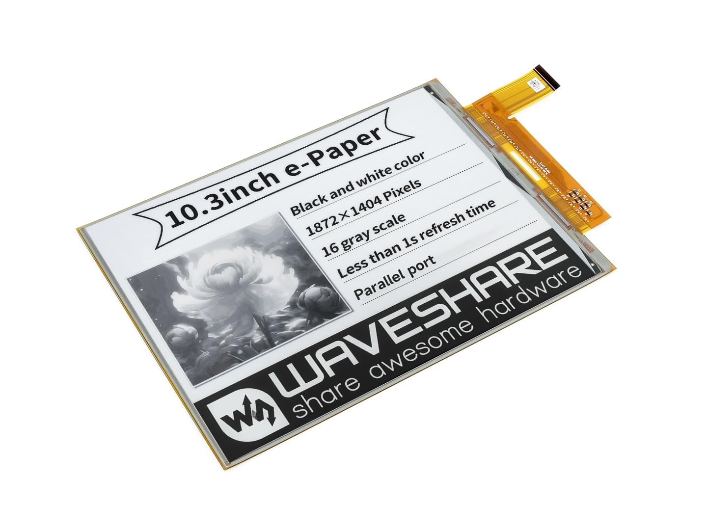 waveshare-10-3-zoll-e-ink-raw-display-d-1872x1404-mit-parallel-port-und-partial- image 2