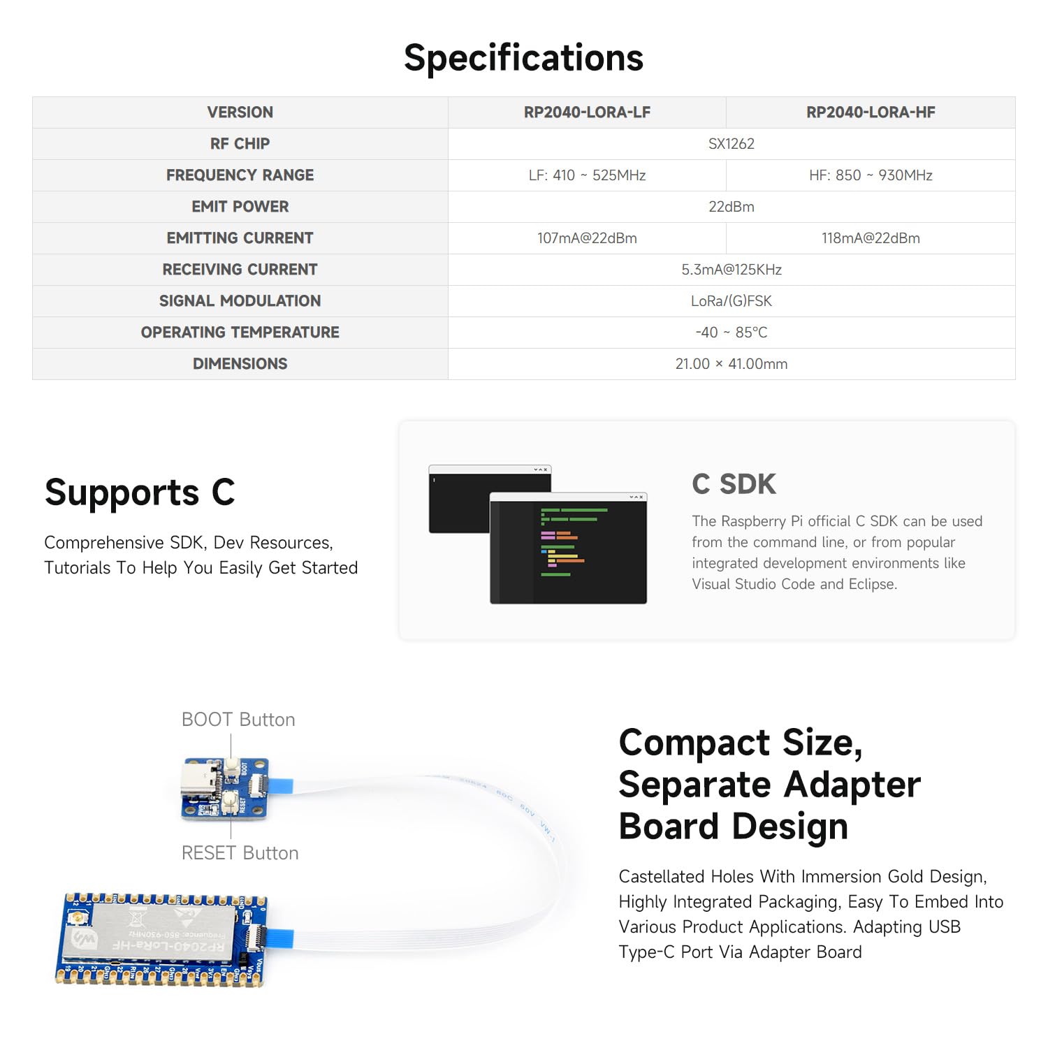 waveshare-rp2040-lora-lf-entwicklungsboard-sx1262-funkchip-410-525-mhz-long-rang image 6