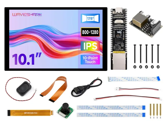 waveshare-esp32-p4-eth-entwicklungsboard-mit-10-1-zoll-screen-rj45-poe-modul-kam image 1