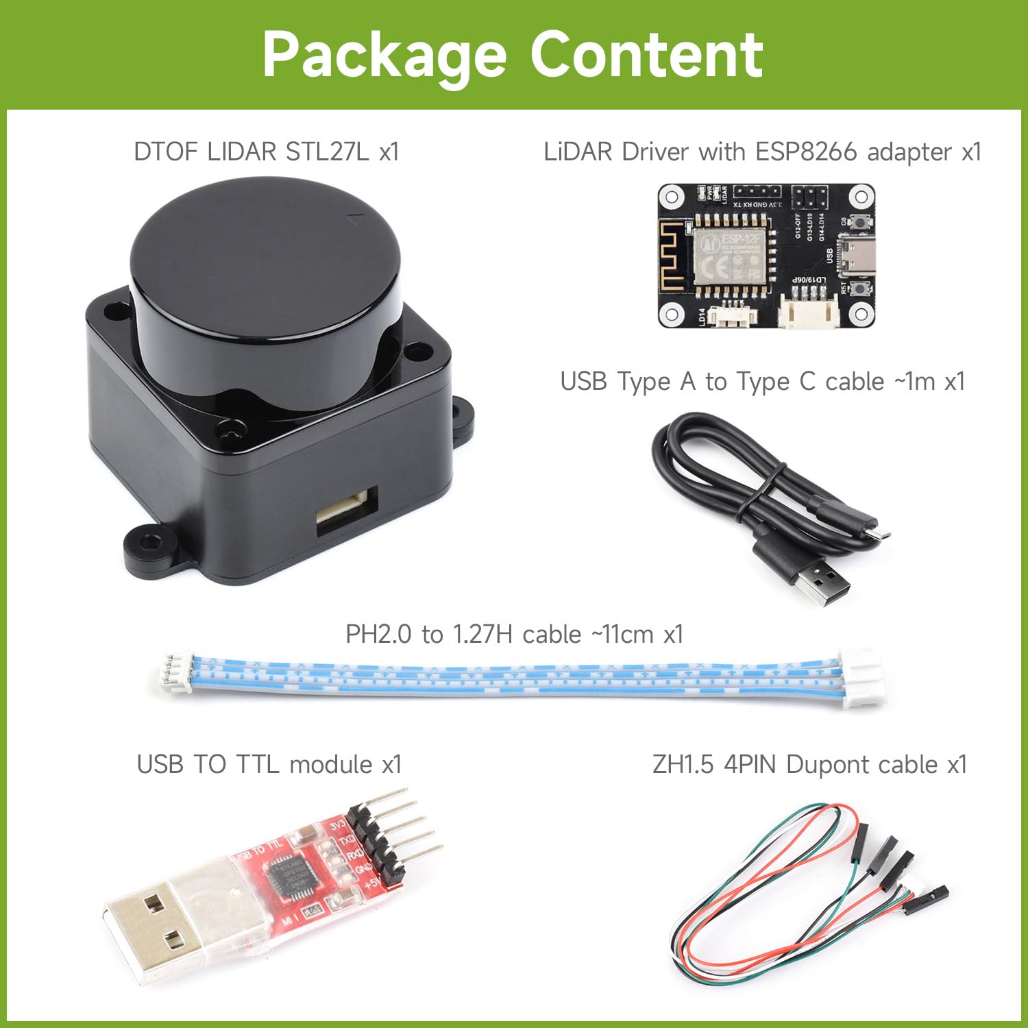 waveshare-stl27l-dtof-laser-lidar-sensor-360-25m-uart image 2