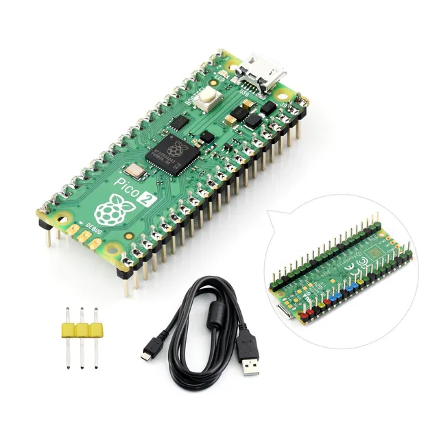 waveshare-pi-pico-2-cc-mikrocontroller-rp2350-mit-header-4-mb-flash image 1
