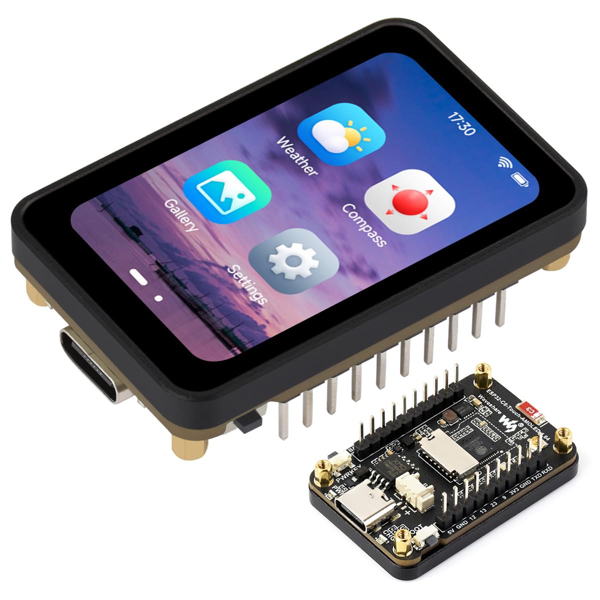 waveshare-esp32-c6-1-64-zoll-amoled-touch-display-entwicklungsboard-280x456-mit- image 1
