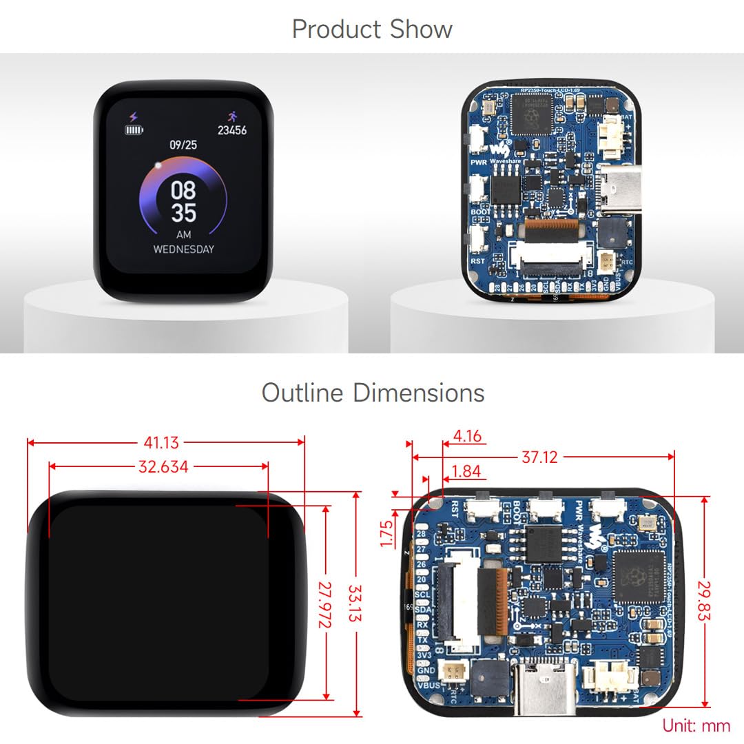 waveshare-rp2350-touch-lcd-1-69-mikrocontroller-board-mit-1-69-zoll-touch-displa image 8