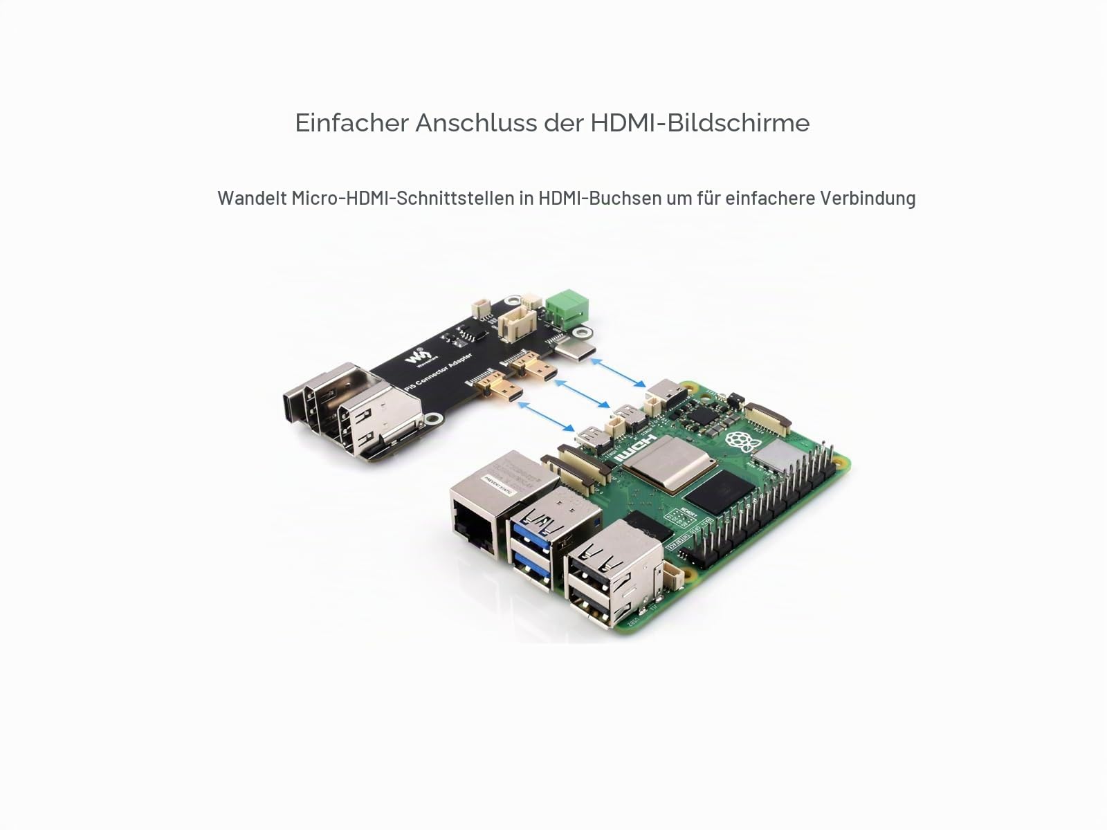 waveshare-micro-hdmi-zu-hdmi-adapter-board-f-r-raspberry-pi-5-4b-dual-4k-zwei-st image 5