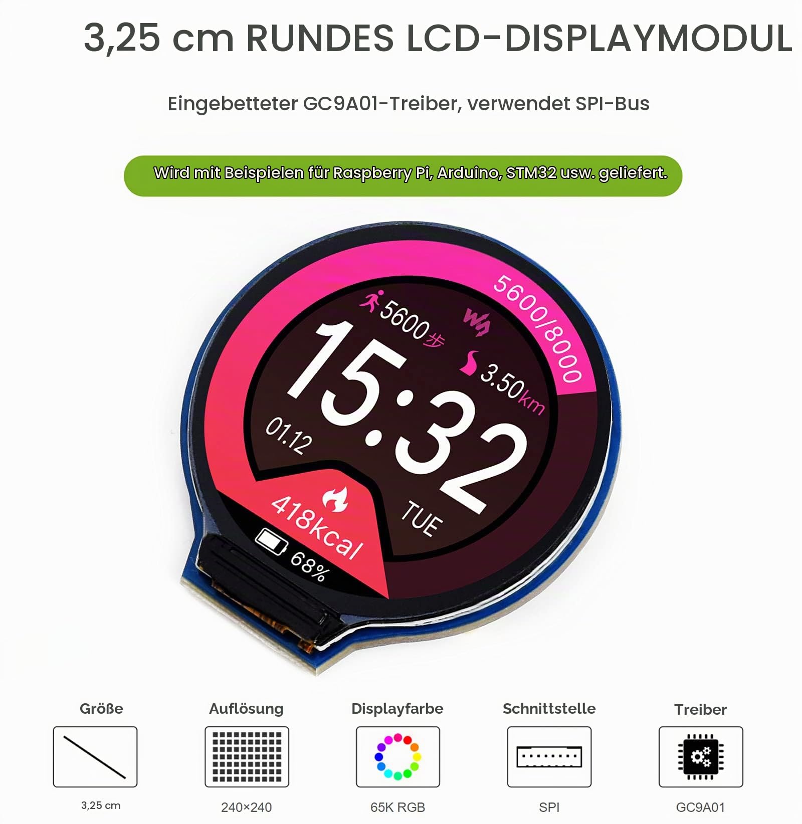 waveshare-1-28-zoll-rundes-lcd-display-240x240-ips-mit-spi-und-gc9a01-f-r-raspbe image 4