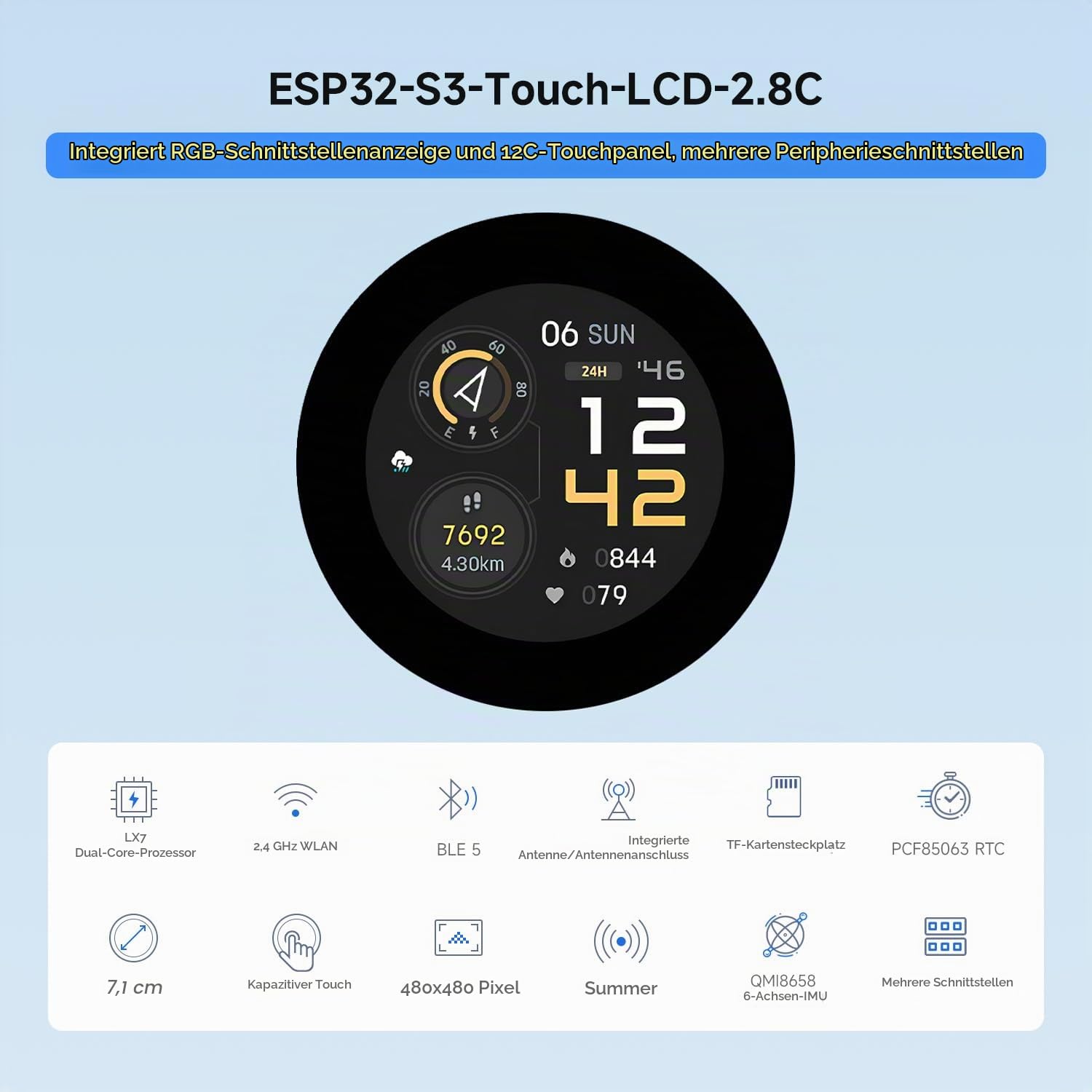 waveshare-esp32-s3-2-8-zoll-kapazitives-rundes-touch-display-entwicklungsboard-4 image 3