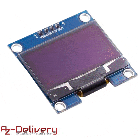 az-delivery-1-3-zoll-oled-i2c-display-128-x-64-pixel-wei-mit-sh1106 image 2
