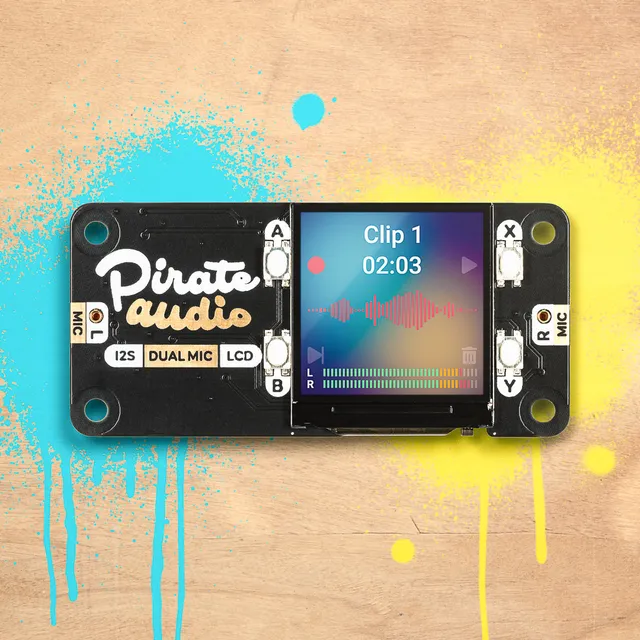 pimoroni-pirate-audio-dual-mic-f-r-raspberry-pi-stereo-i2s-mikrofone-mit-display image 1