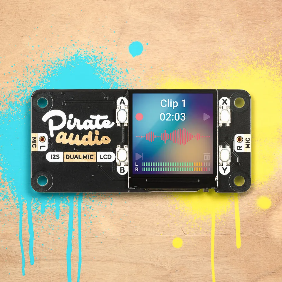 pimoroni-pirate-audio-dual-mic-f-r-raspberry-pi-stereo-i2s-mikrofone-mit-display image 1