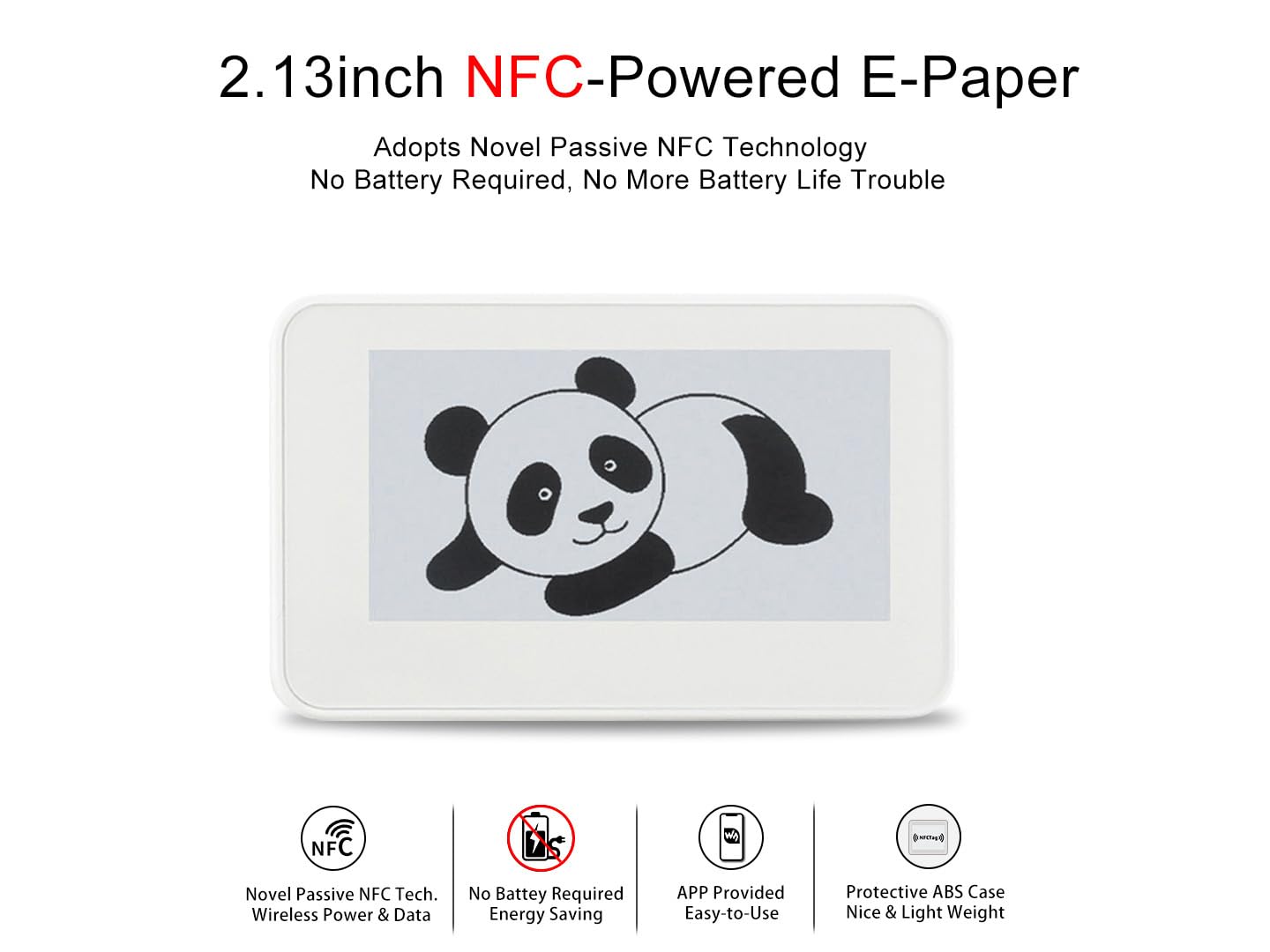 waveshare-2-13-zoll-nfc-e-paper-display-250-x-122-passiv-ohne-batterie image 2