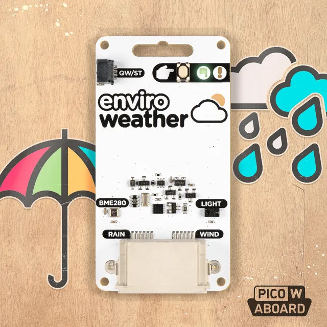 pimoroni-enviro-weather-pico-w-aboard-board-only-wetterstation image 1