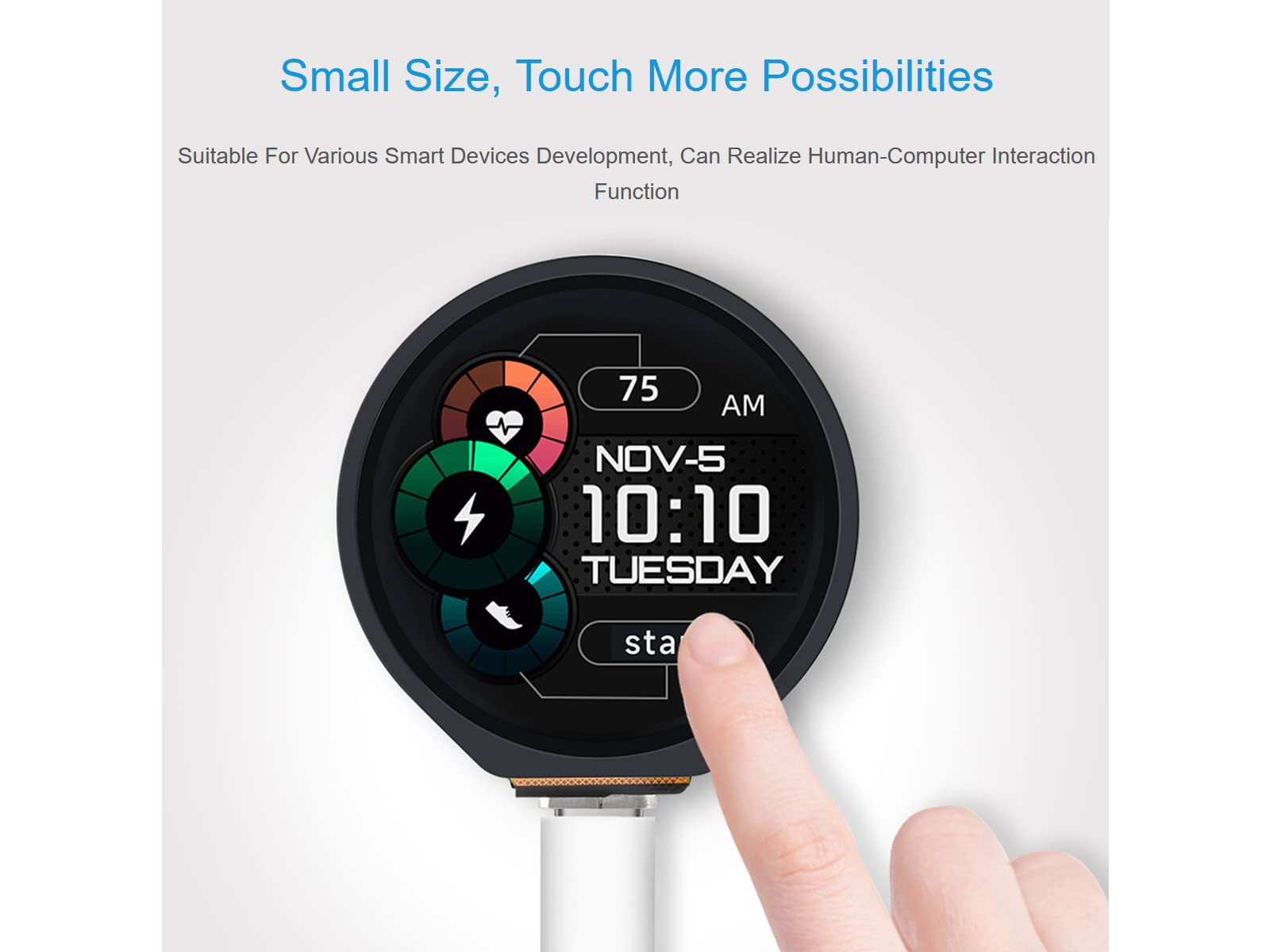 waveshare-rp2040-touch-lcd-1-28-entwicklungsboard-mit-1-28-zoll-touch-display image 3