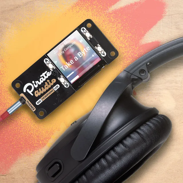 pimoroni-pirate-audio-headphone-amp-f-r-raspberry-pi-i2s-dac-mit-display image 1