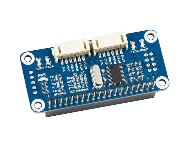 waveshare-serial-expansion-board-f-r-raspberry-pi-2-ch-uart-8-gpios-ber-i2c image 1