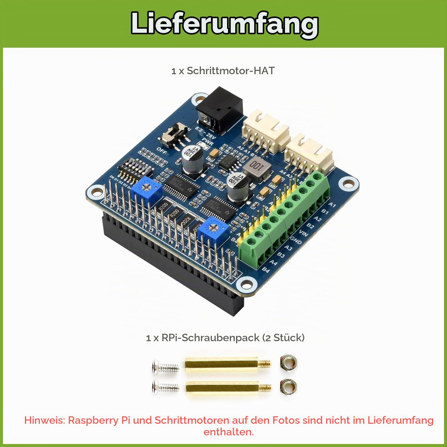 waveshare-stepper-motor-hat-f-r-raspberry-pi-2x-schrittmotor-bis-1-32-microstepp image 2