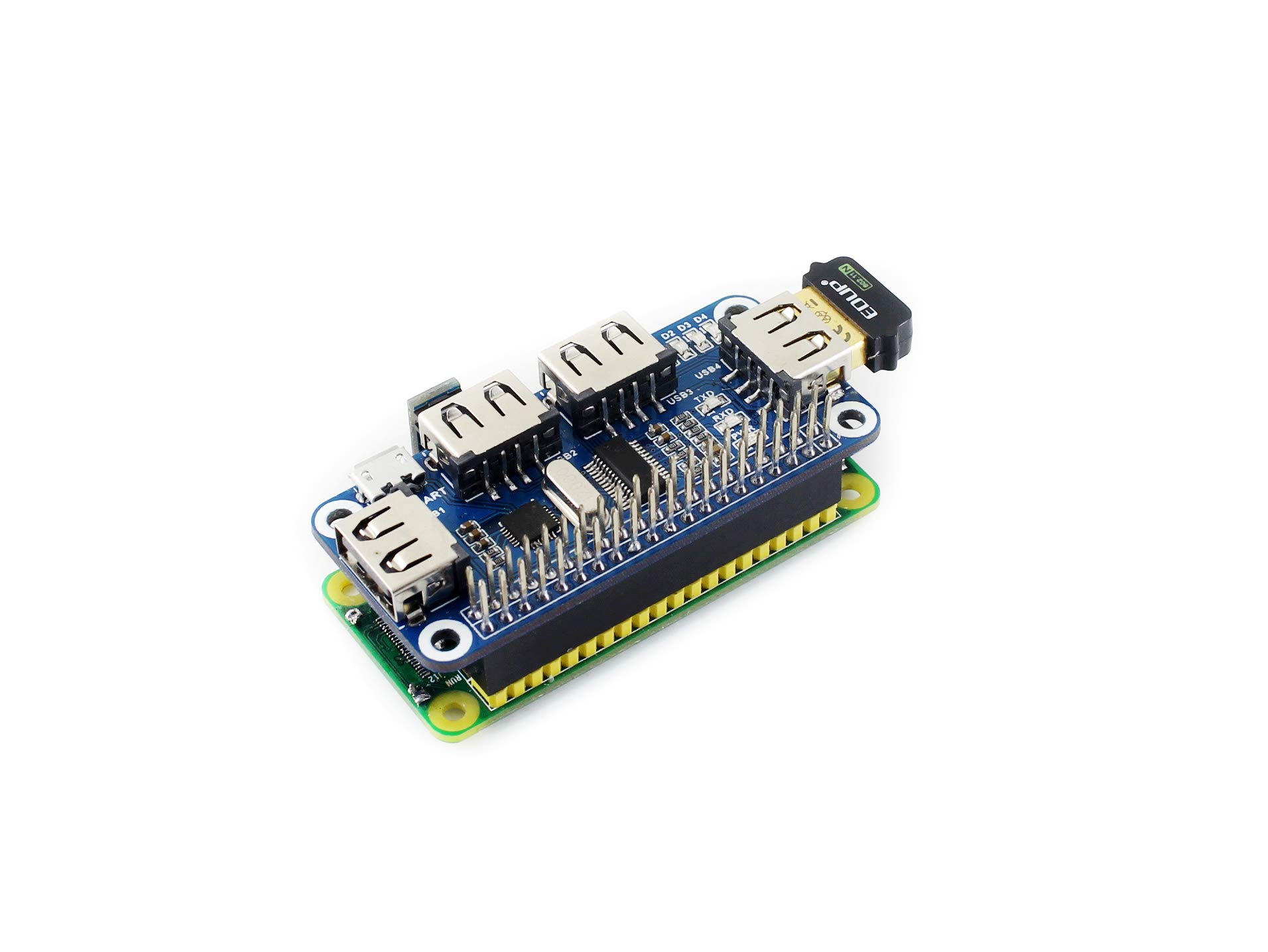 waveshare-4-port-usb-hub-board-f-r-raspberry-pi-mit-usb-zu-uart-konverter image 4