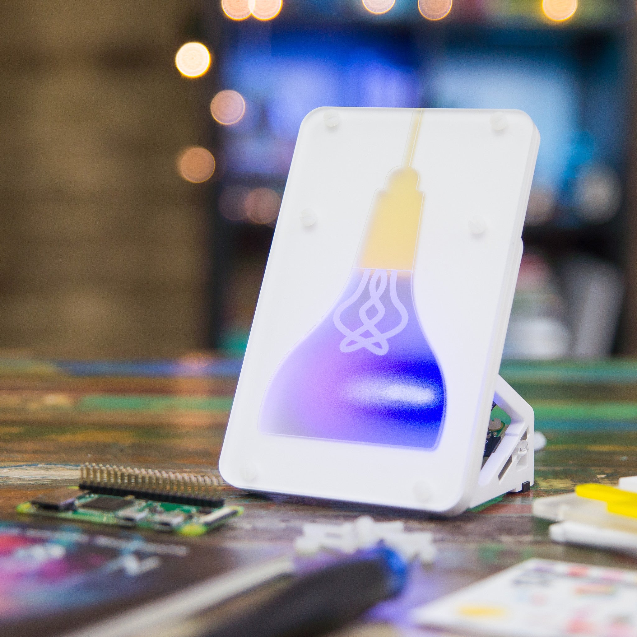 pimoroni-mood-light-pi-zero-wh-projekt-kit-mit-unicorn-hat-mini image 1