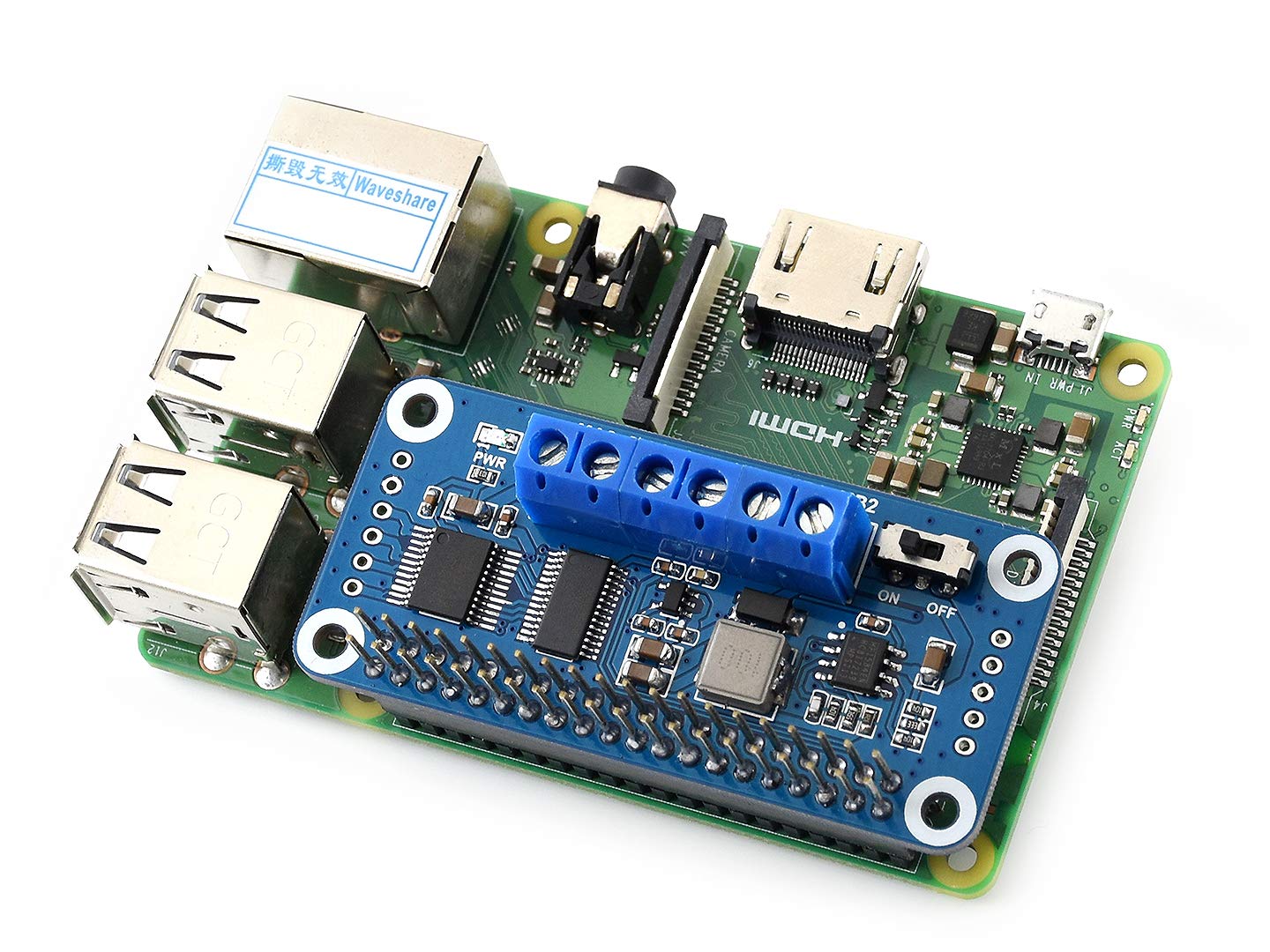 waveshare-motor-driver-hat-f-r-raspberry-pi-i2c-dc-motorsteuerung image 3