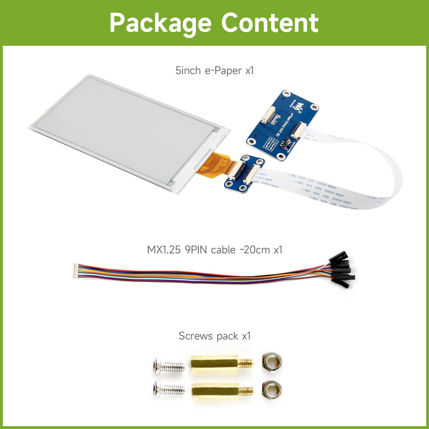 waveshare-5-zoll-e-paper-display-mit-treiber-hat-960x552-schwarz-wei-spi image 2