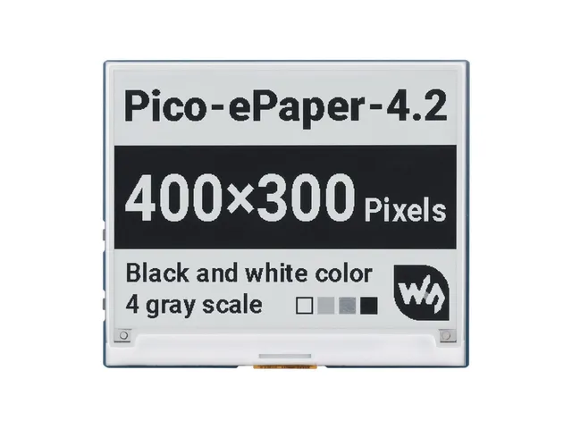 waveshare-4-2-zoll-e-paper-f-r-raspberry-pi-pico-400x300-schwarz-wei-e-ink-modul image 1