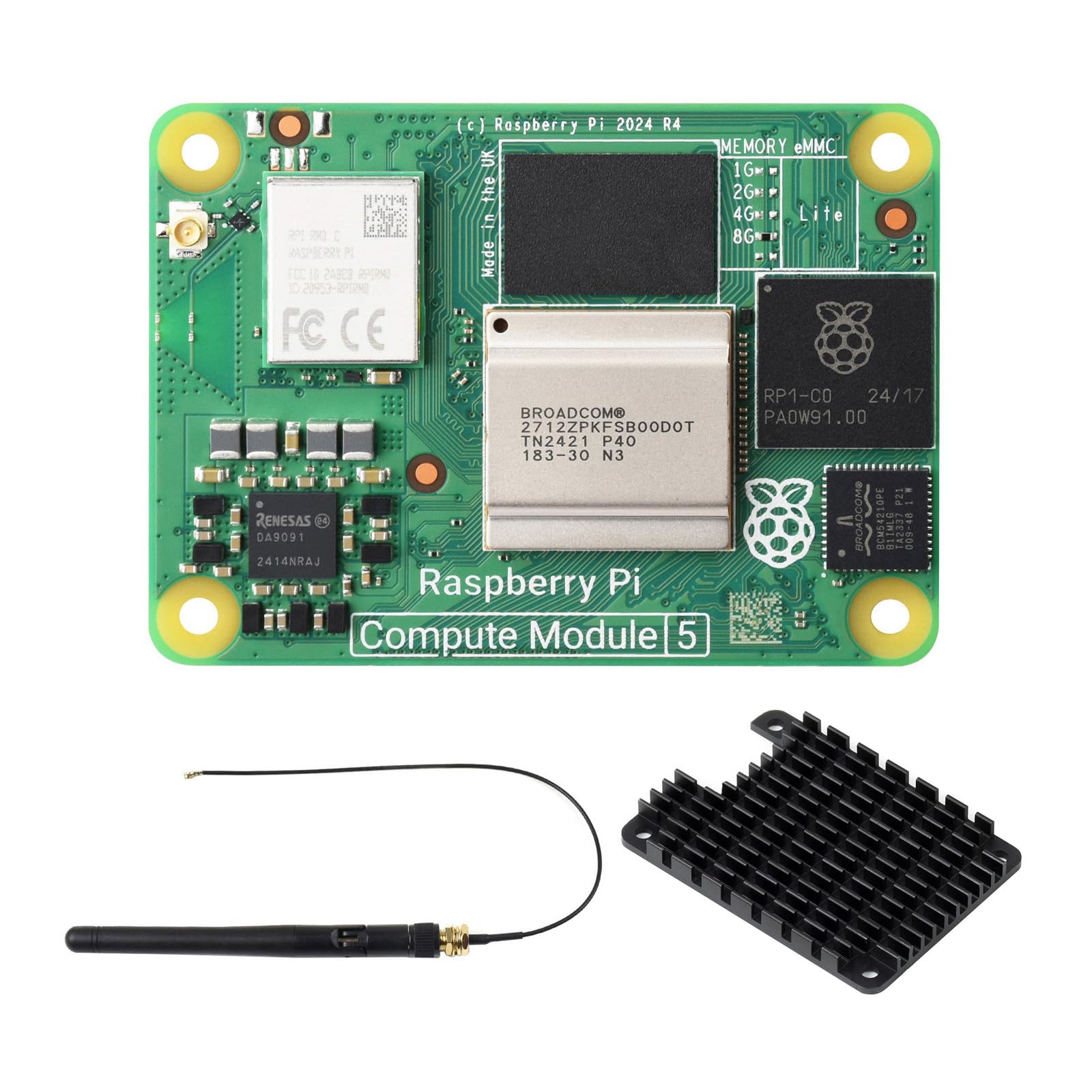 waveshare-cm5-pi-compute-module-5-kit-cm5108000-8gb-ram-wlan-antenne-heatsink image 2