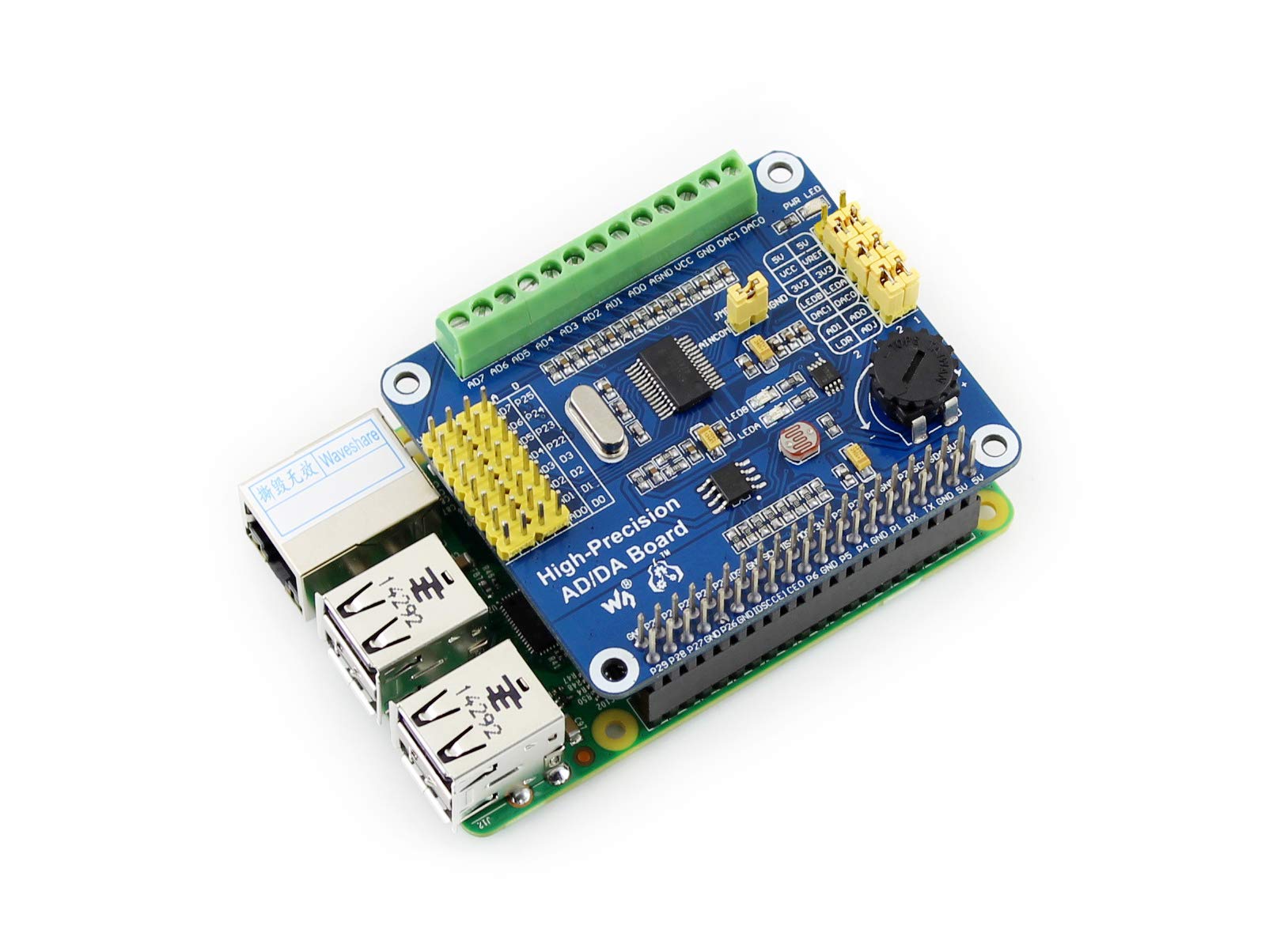 waveshare-high-precision-ad-da-erweiterungsboard-f-r-raspberry-pi-jetson-nano image 1