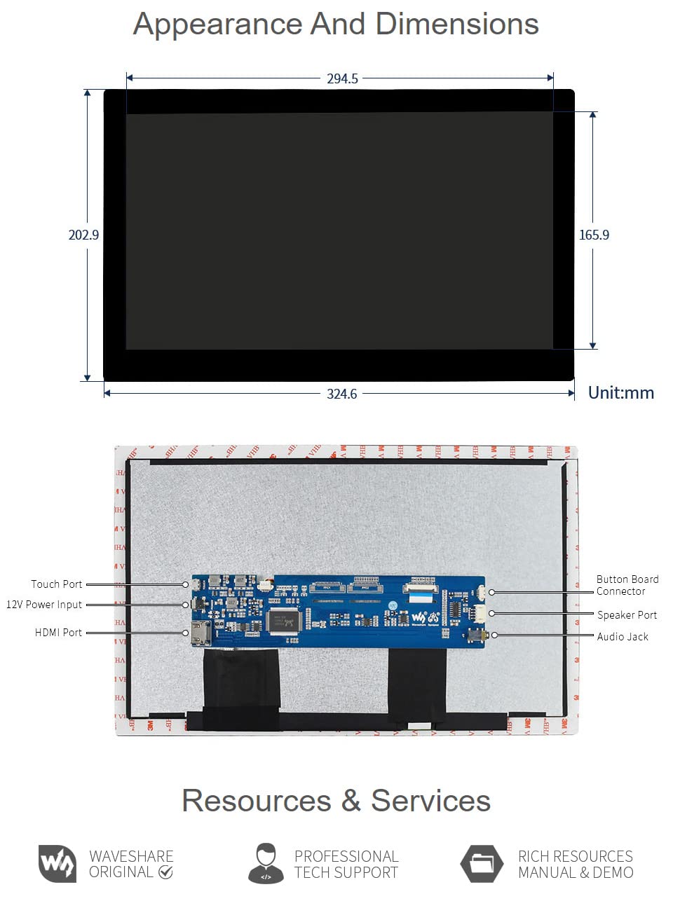 waveshare-13-3-zoll-ips-touch-display-1920x1080-mit-hartglas-f-r-pi-jetson-pc image 7